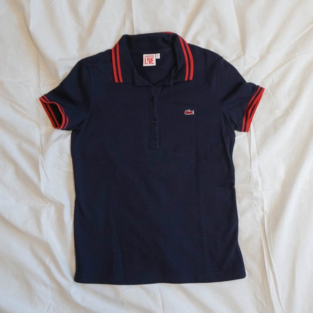 Lacoste Striped Collar Polo